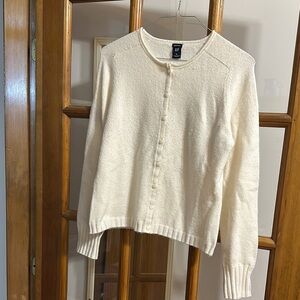 GAP Women's Ivory Button-Up Sweater